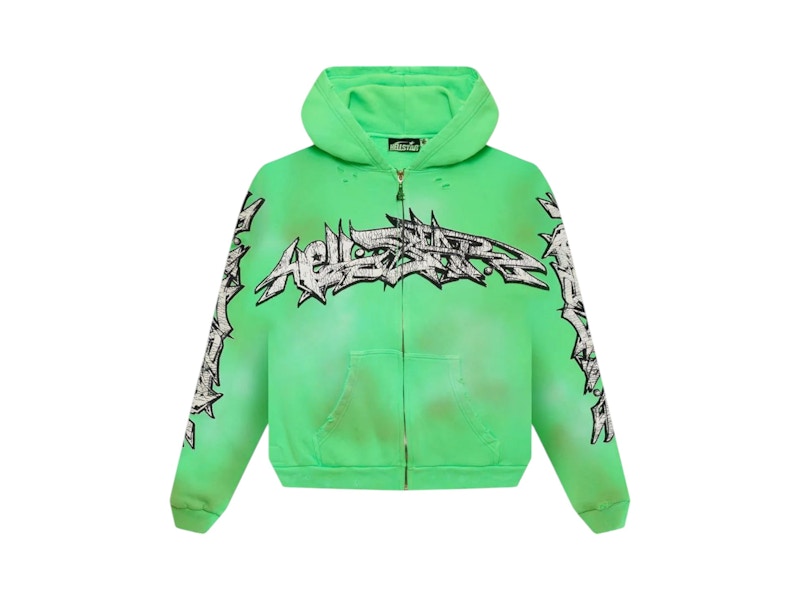 Hellstar Graffiti Zip-Up Green