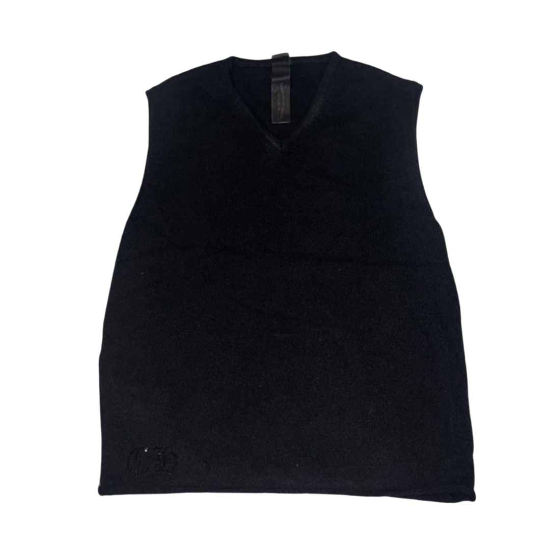 Chrome Hearts 'Rhinestone Dagger' Cashmere Sleeve Less Tank Top