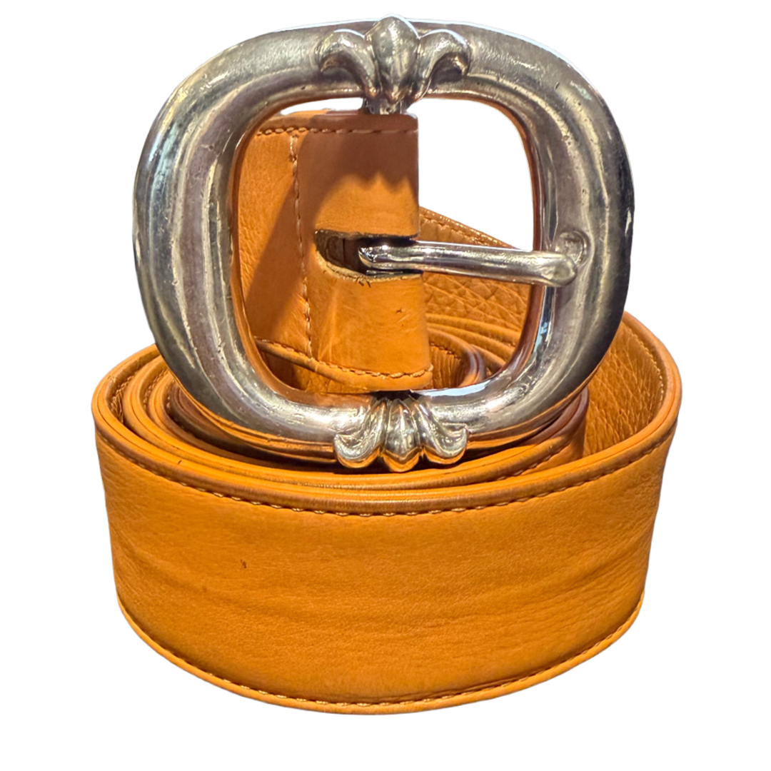 Chrome Hearts 'Gunslinger' Orange Leather Belt