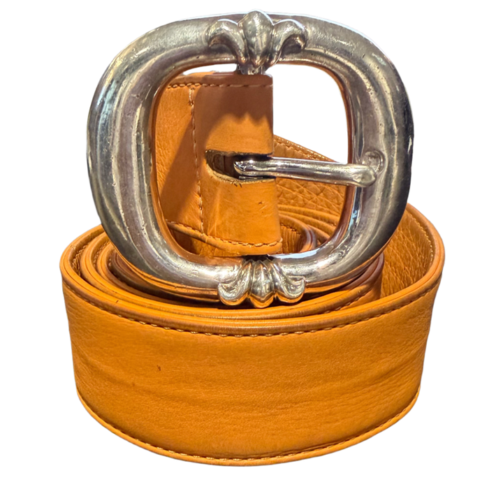 Chrome Hearts 'Gunslinger' Orange Leather Belt