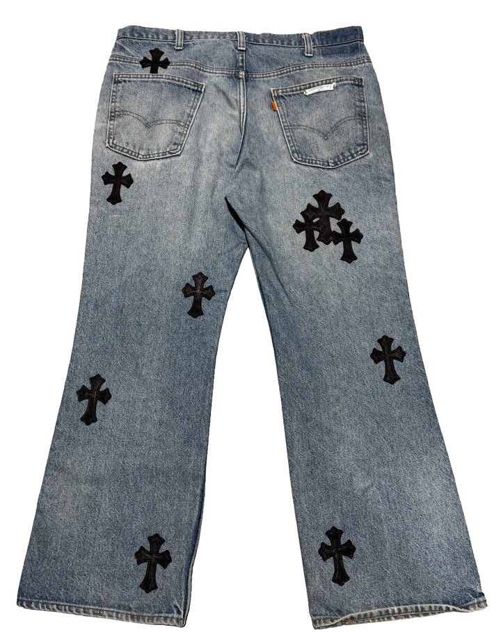 Chrome Hearts '20 Patch' Light Wash Levi's 517 Jeans