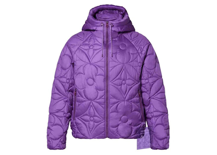 Louis Vuitton LVSE Flower Quilted Hoodie Jacket Purple