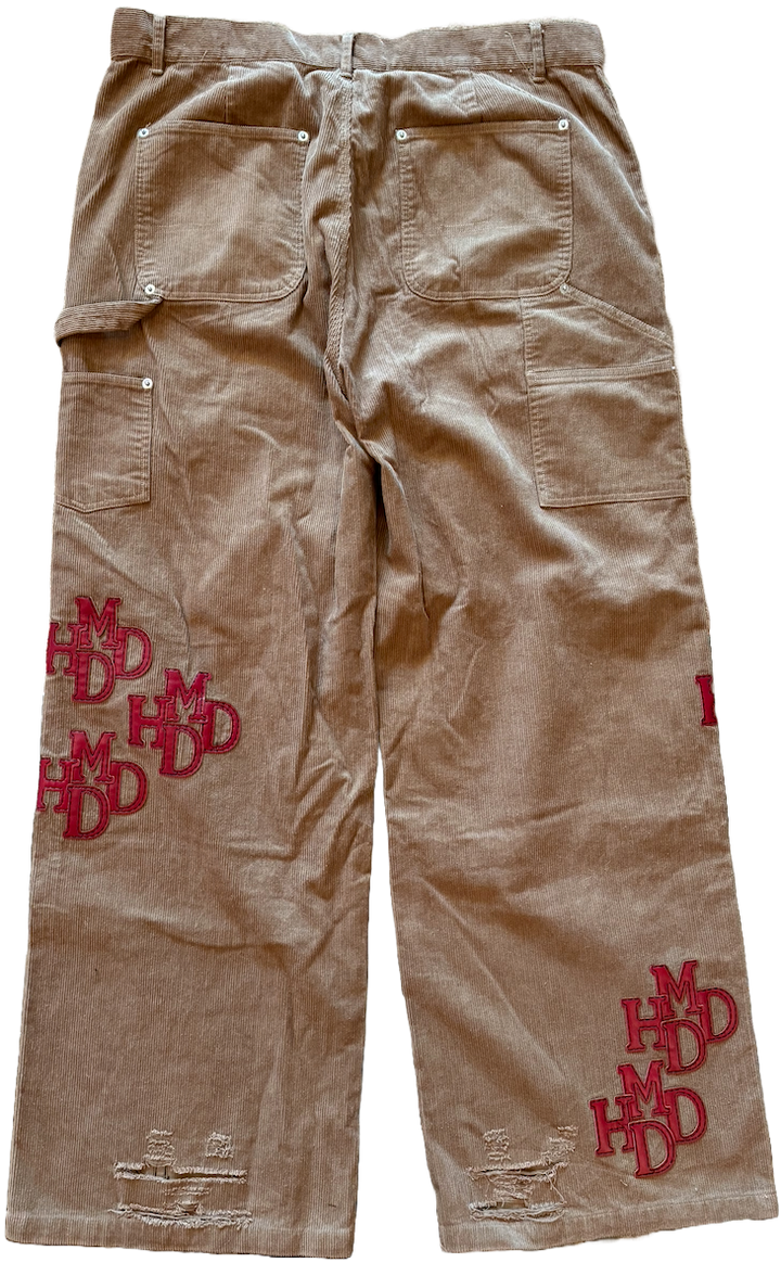 Happy Memories Don't Die HMDD 'Tan' Patch Corduroy Jeans