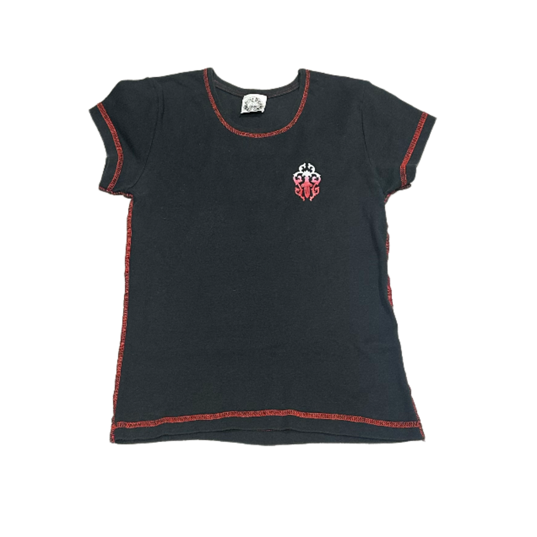 Chrome Hearts 'Black' Vintage Womens Harry Dagger T Bar Cropped Tee