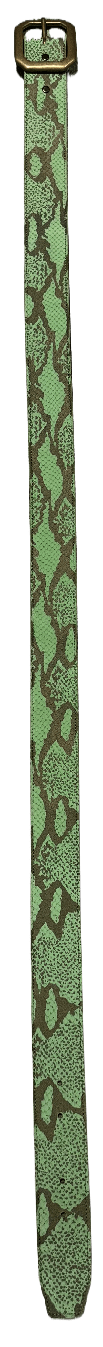 Green Felt Snakeskin Belt