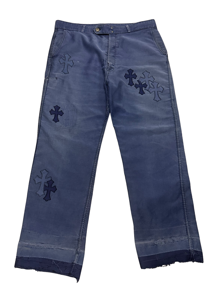 Chrome Hearts '19 Patch' Blue Pants