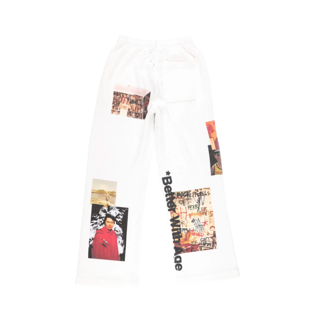 Better With Age 'White' Ricky Waffle Sweatpants