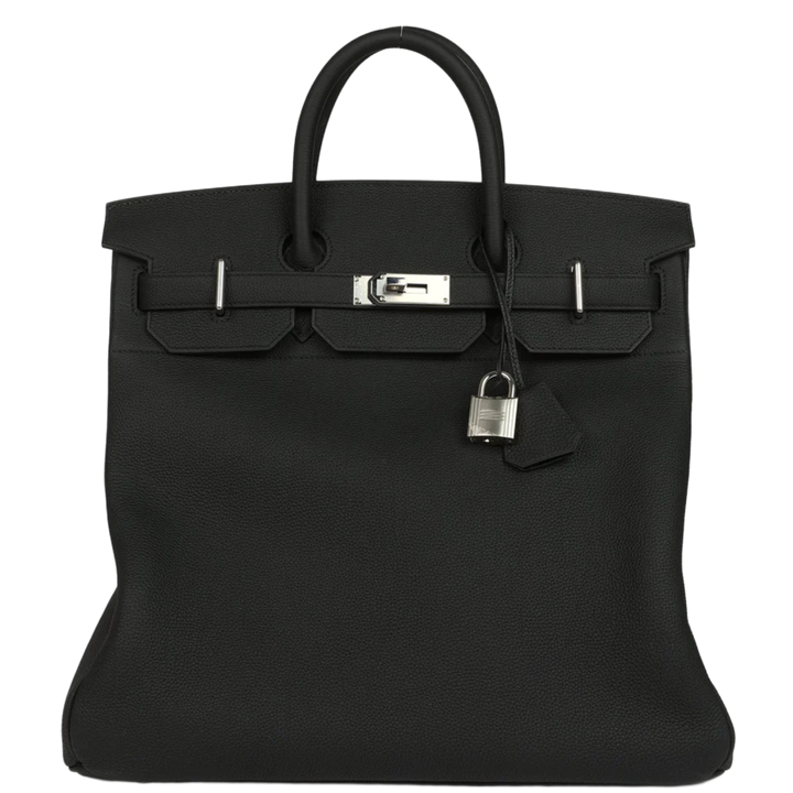 Hermès 'Black' Birkin 40 HAC Palladium Hardware Leather Bag