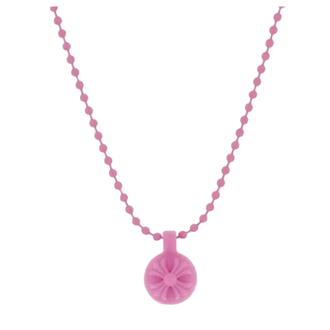 Chrome Hearts 'Pink' Silichrome Crossball Charm