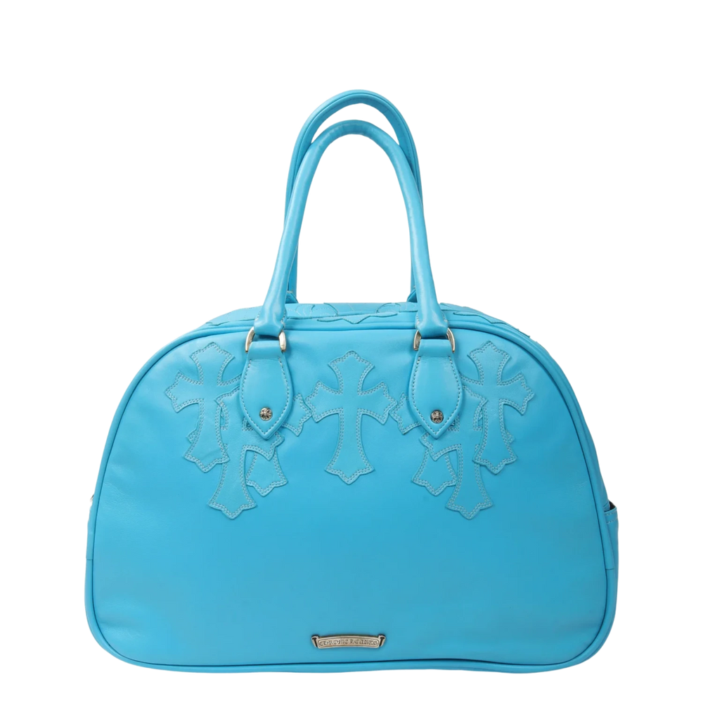 Chrome Hearts 'Fleur Cross' Leather Patch Bowling Bag