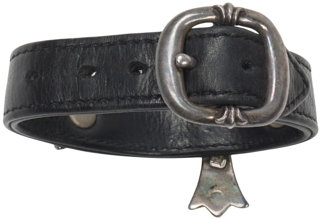 Chrome Hearts 'Big Cross' Leather Bracelet