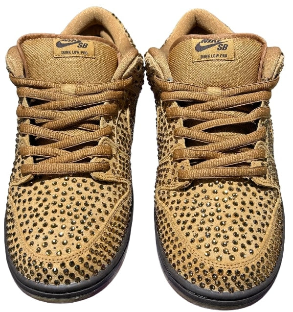 Gilded 'Wheat' Rhinestone Sneakers