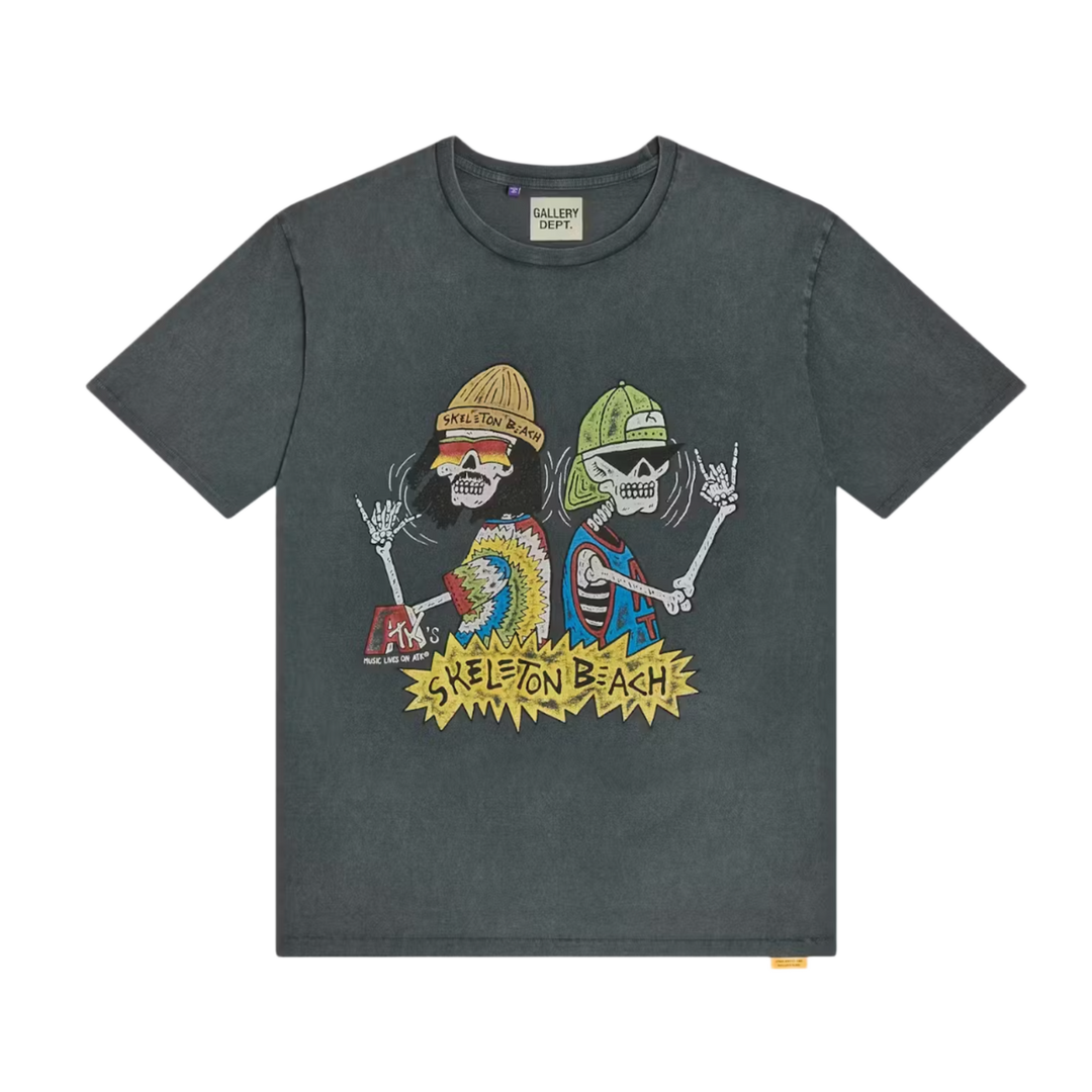 Gallery Dept 'ATK's' Black Skeleton Beach Tee