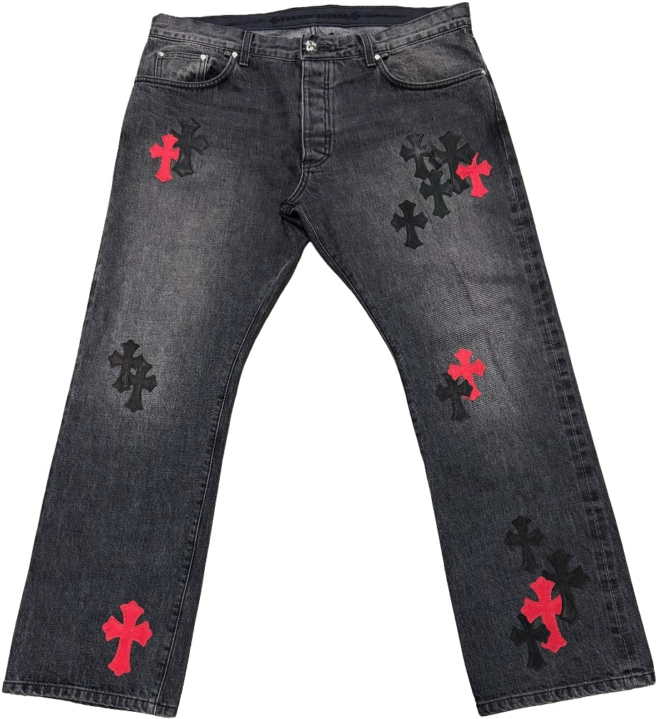 Chrome Hearts '26 Patch' Black Jeans