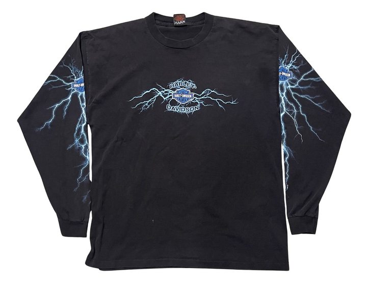 Harley Davidson 'Lightning' Long Sleeve Vintage Tee