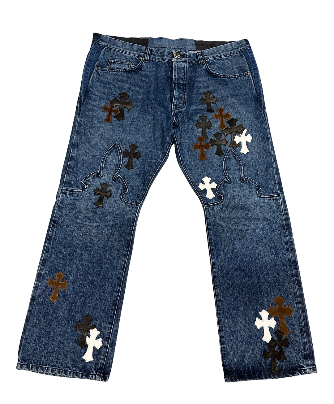 Chrome Hearts Flooded Fleur Knee Denim Jeans