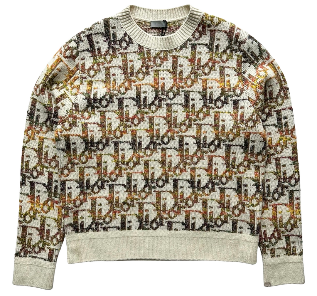 Dior Oblique 'Multicolor' Beige Crewneck Sweater