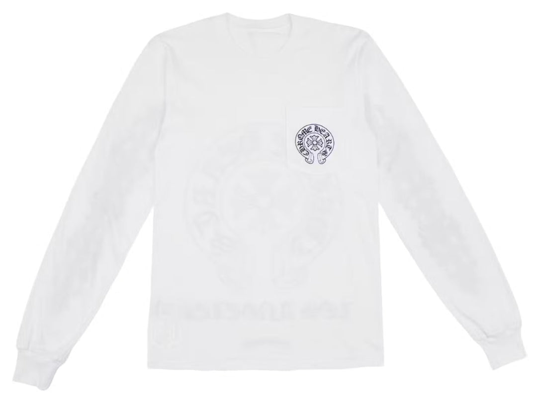 Chrome Hearts Los Angeles Horseshoe Logo Floral Sleeve Longsleeve Tee