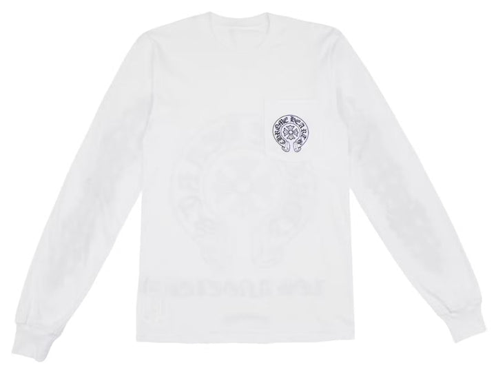 Chrome Hearts Los Angeles Horseshoe Logo Floral Sleeve Longsleeve Tee