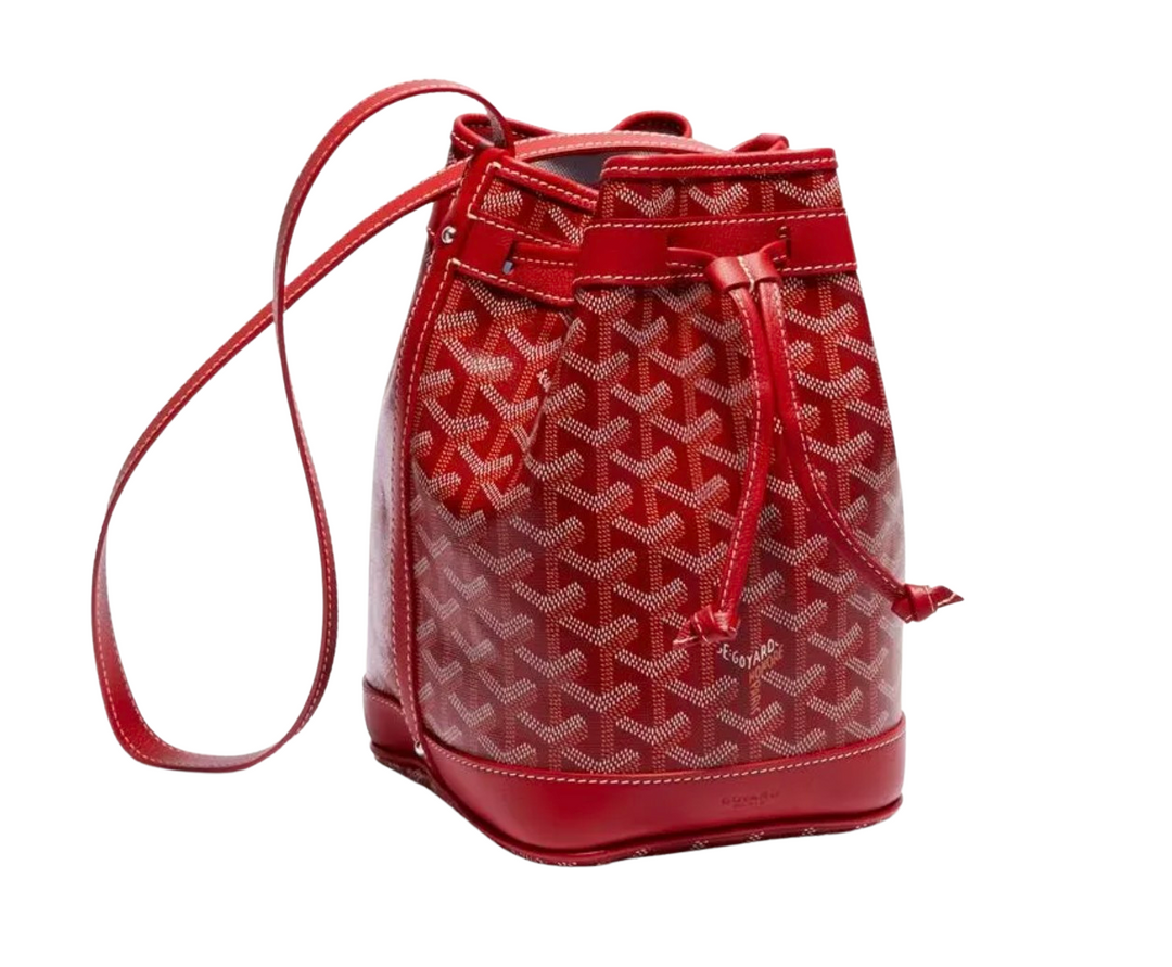 Goyard 'Petit Flot' Red Bucket Bag