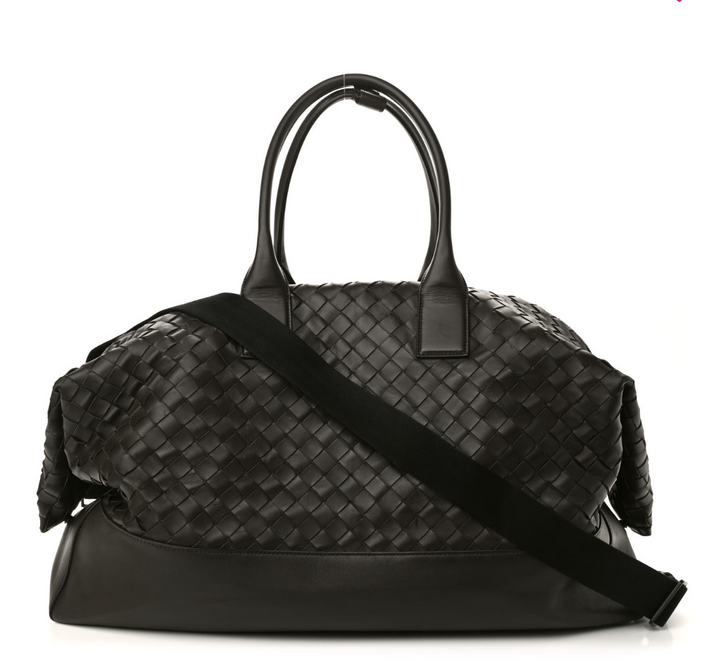 Bottega Veneta 'Intrecciato' Dark Brown Leather Duffle