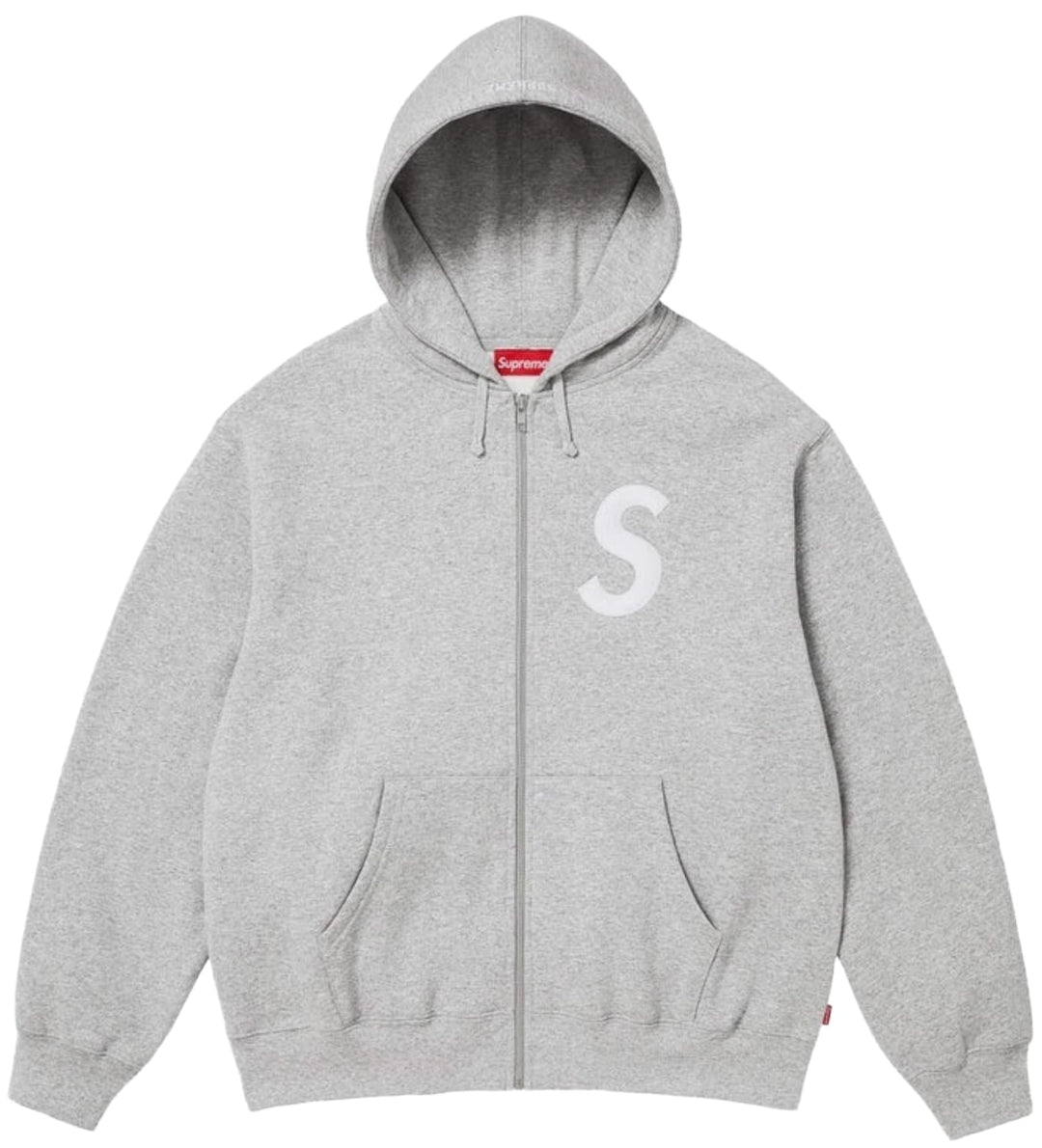 Supreme 'Grey' S Logo Zip Up Hoodie