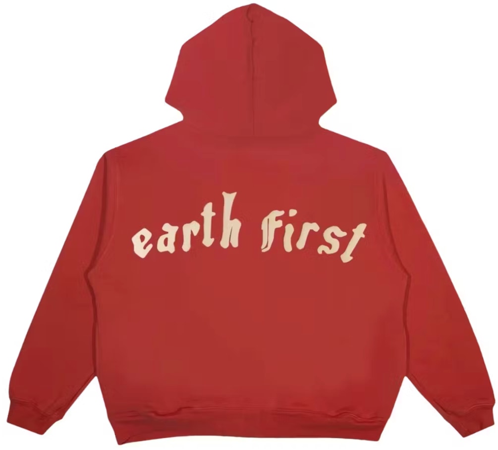 Cactus Plant Flea Market Earth First Zip Hoodie Red