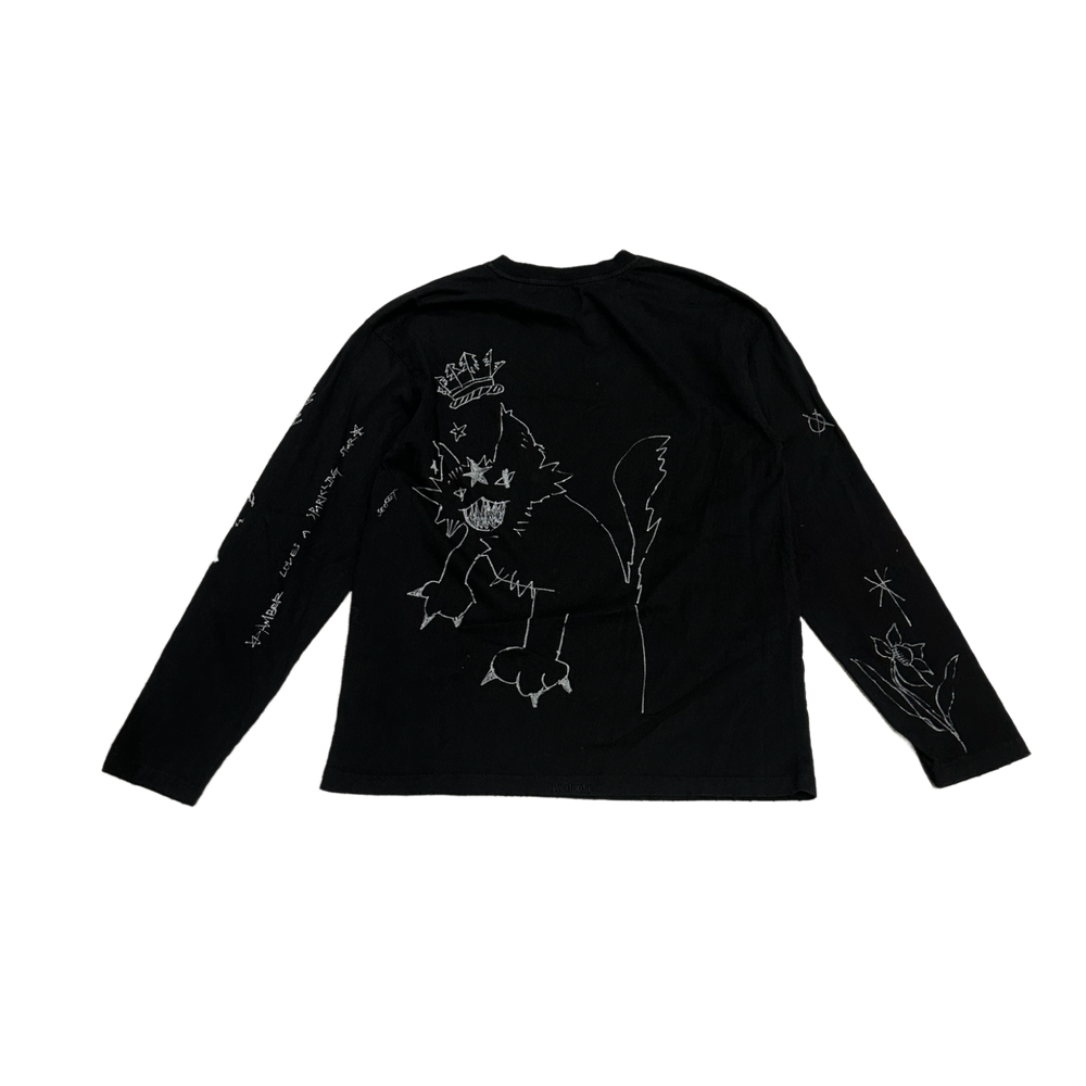 We11Done 'Black' Stencil Longsleeve Tee