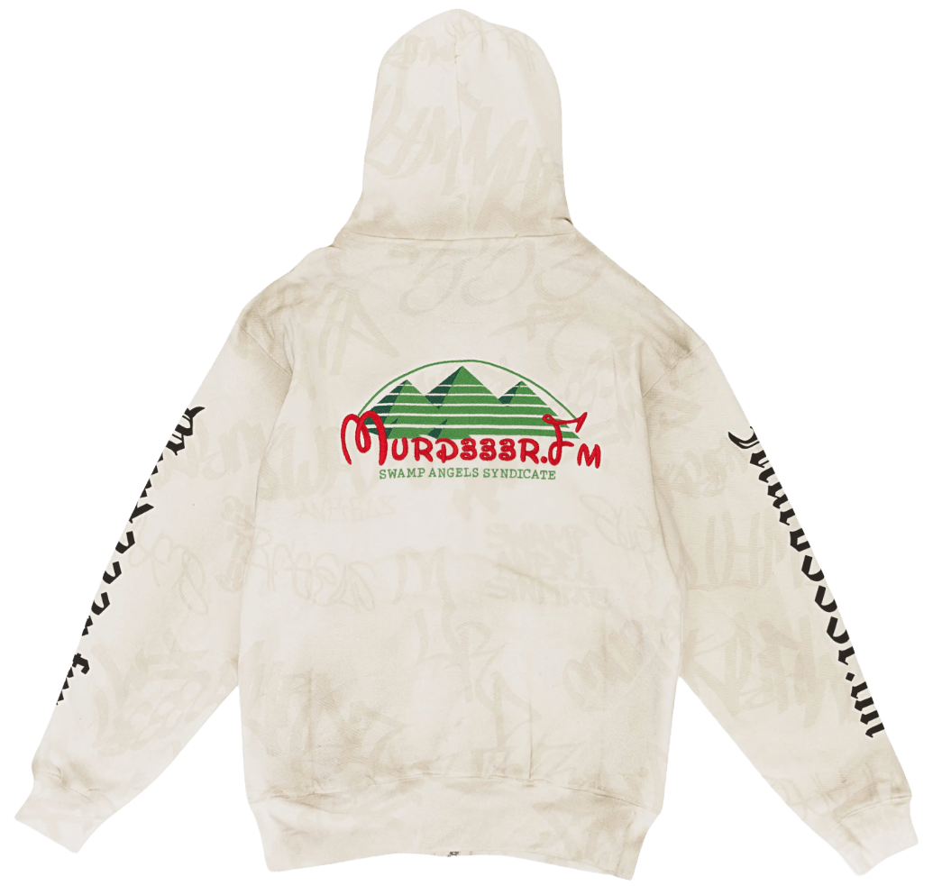 Murd333r.fm 'White Disn333' Hoodie