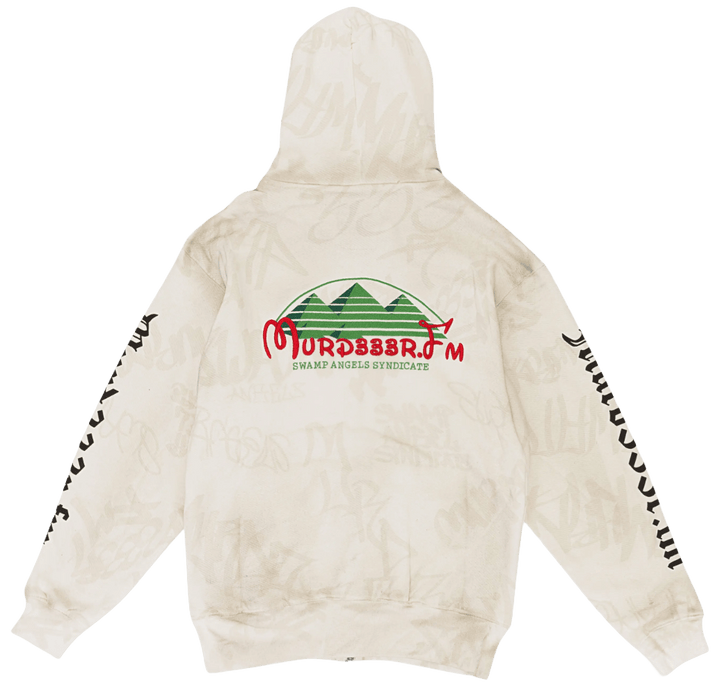 Murd333r.fm 'White Disn333' Hoodie