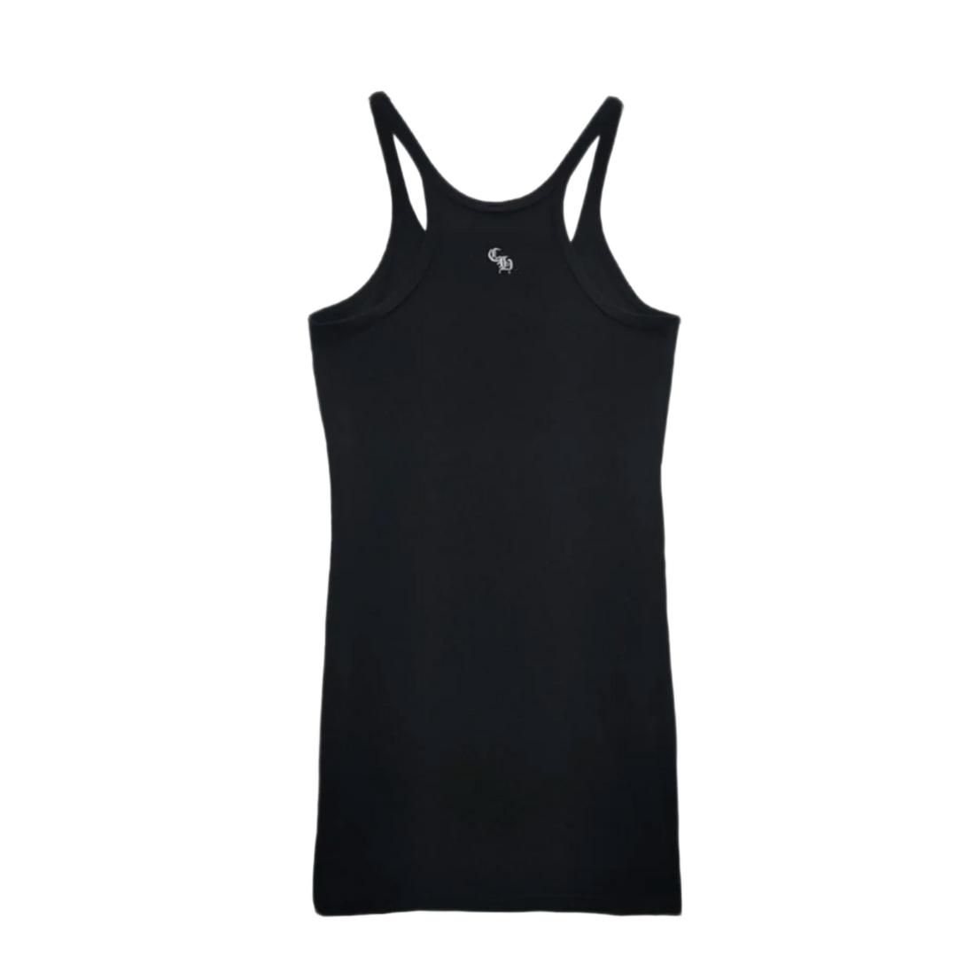 Chrome Hearts 'Bad Seed CH Plus Cross Embroidered' Black Rib Tank Dress – Showroom LA