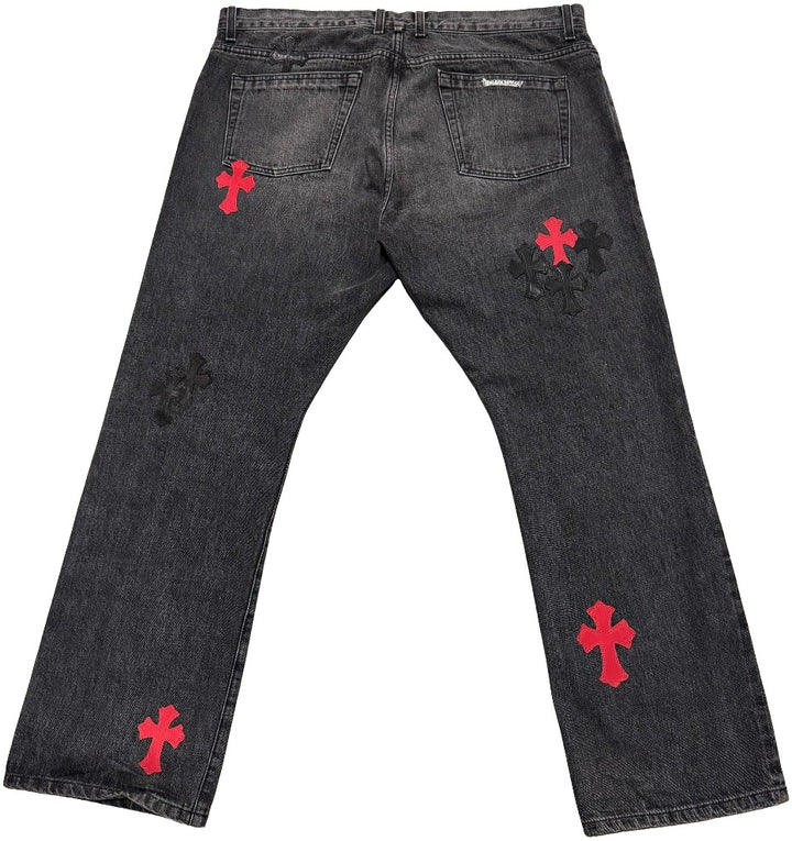 Chrome Hearts '26 Patch' Black Jeans