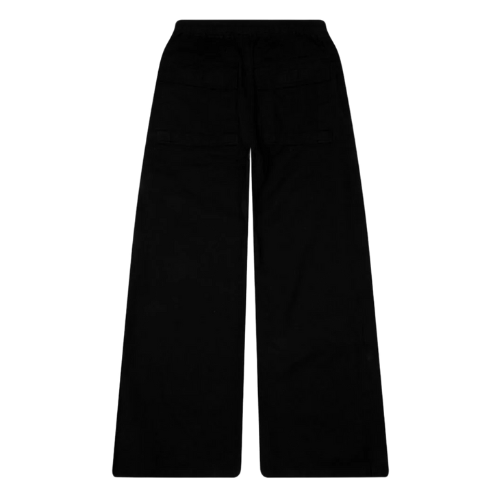 Rick Owens DRKSHDW Cotton Canvas 'Wide Pusher' Black Pants