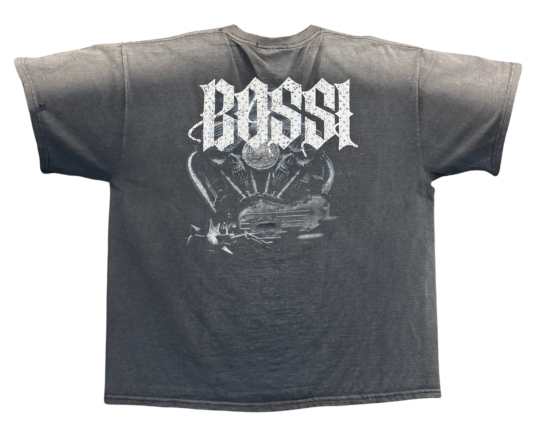 Bossi 'Ghost Rider' Black Rhinestone Tee