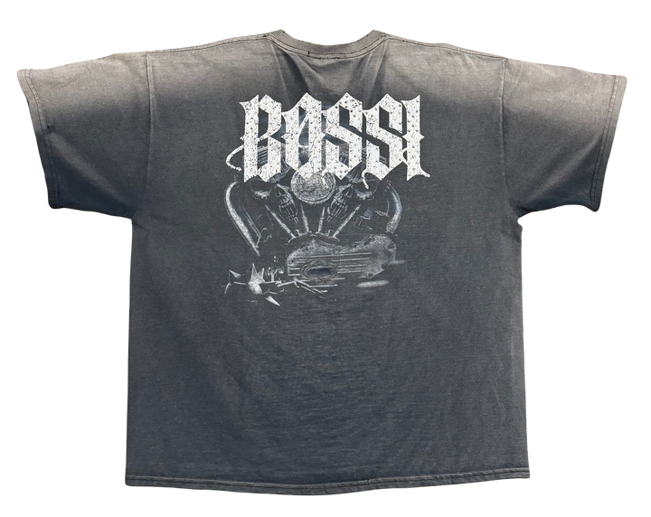 Bossi 'Ghost Rider' Black Rhinestone Tee