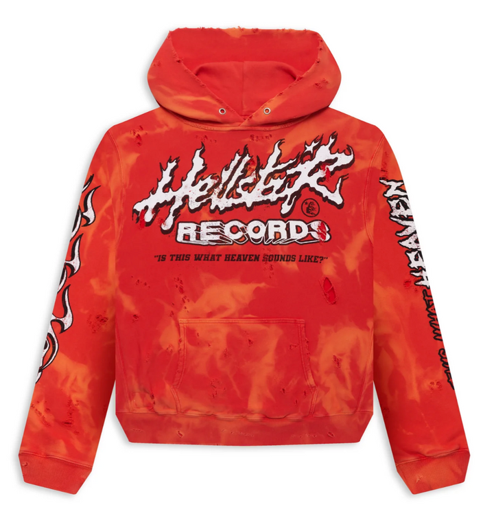 Hellstar Records Lava Wash Red Hoodie