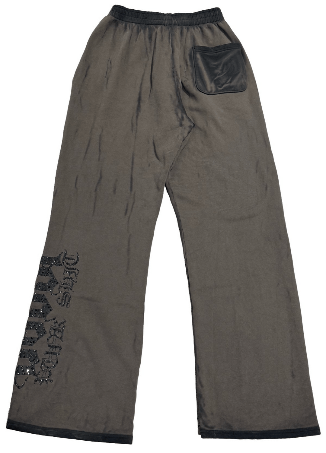 Bossi 'Black Heavy Metal' Brown Rhinestone Sweatpants