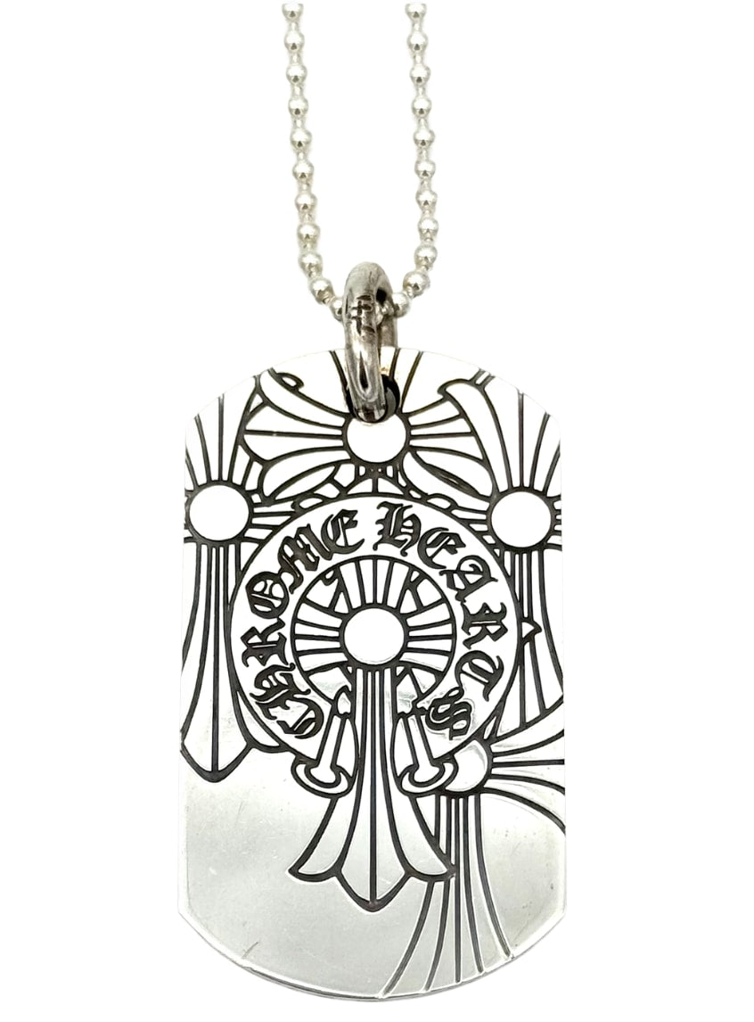 Chrome Hearts 'God Bless' Dog Tag Chain
