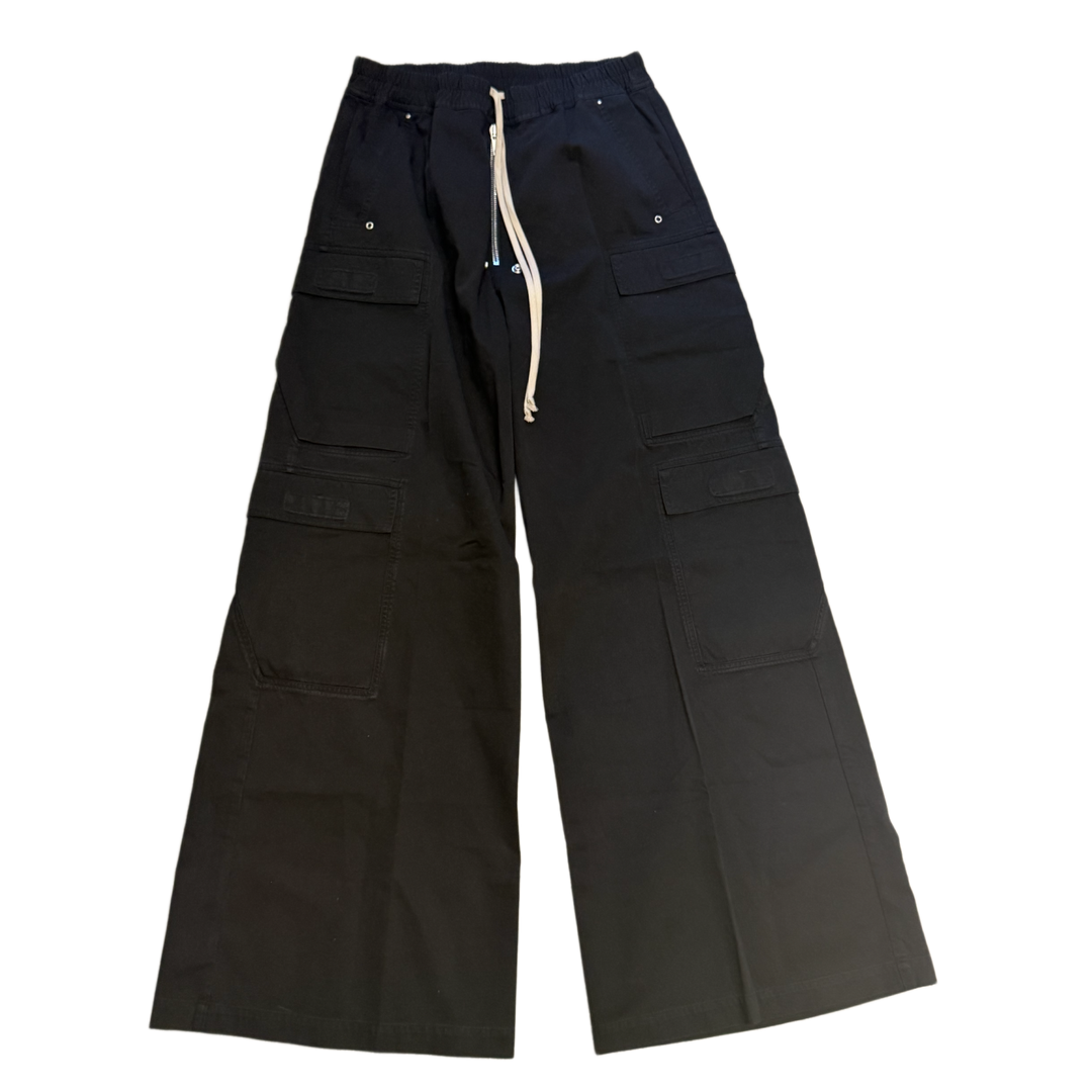 Rick Owens DRKSHDW 'Black' Heavyweight Cotton Jumbo Double Cargo Bela Pants