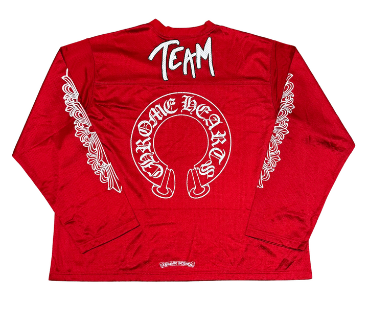 Chrome Hearts Matty Boy '99 Form' Red Mesh Longsleeve Jersey