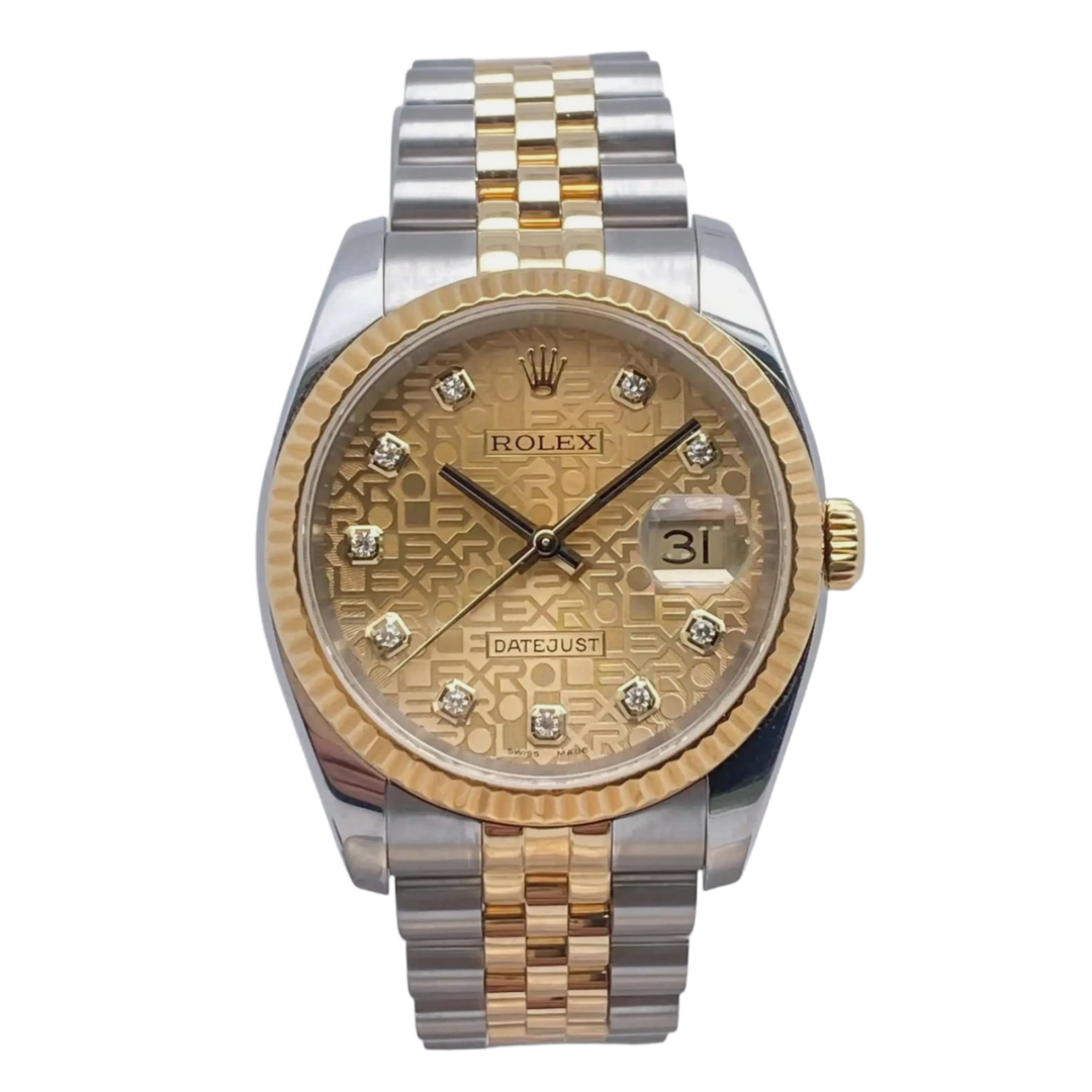 Rolex Datejust 'Champagne Computer Diamond Dial' 36 Jubilee Bracelet Watch 116233