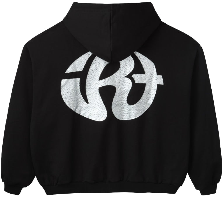 Internet Ruins Things 'Crystal Globe' Zip Up Hoodie Black