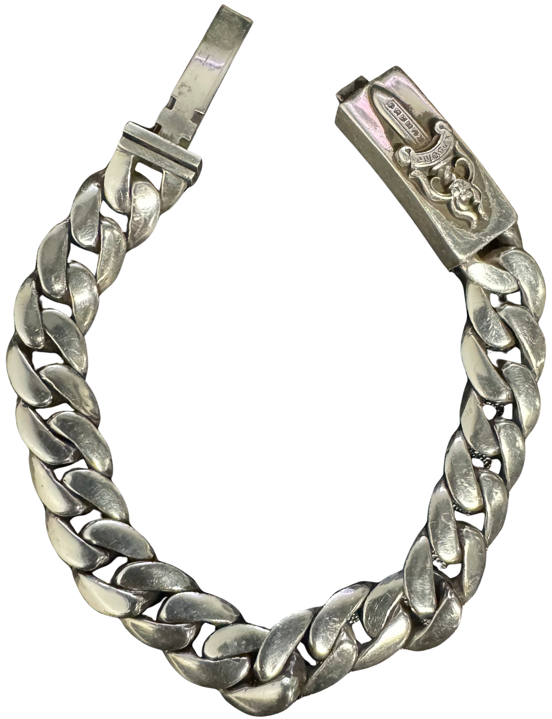 Chrome Hearts 'Dagger' 7in Silver Small ID Bracelet
