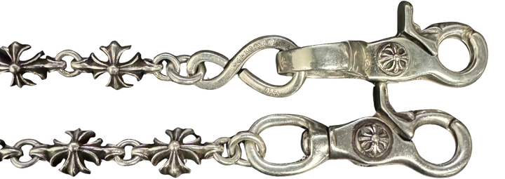 Chrome Hearts 'Plus Cross Motif' 23in Silver Wallet Chain
