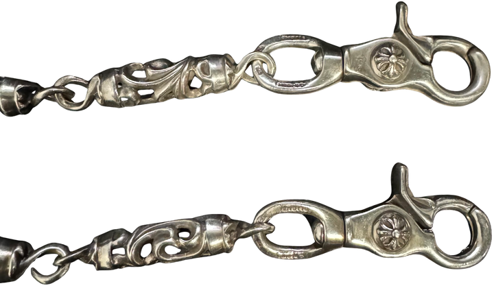 Chrome Hearts 'Scroll' 19in Silver Wallet Chain