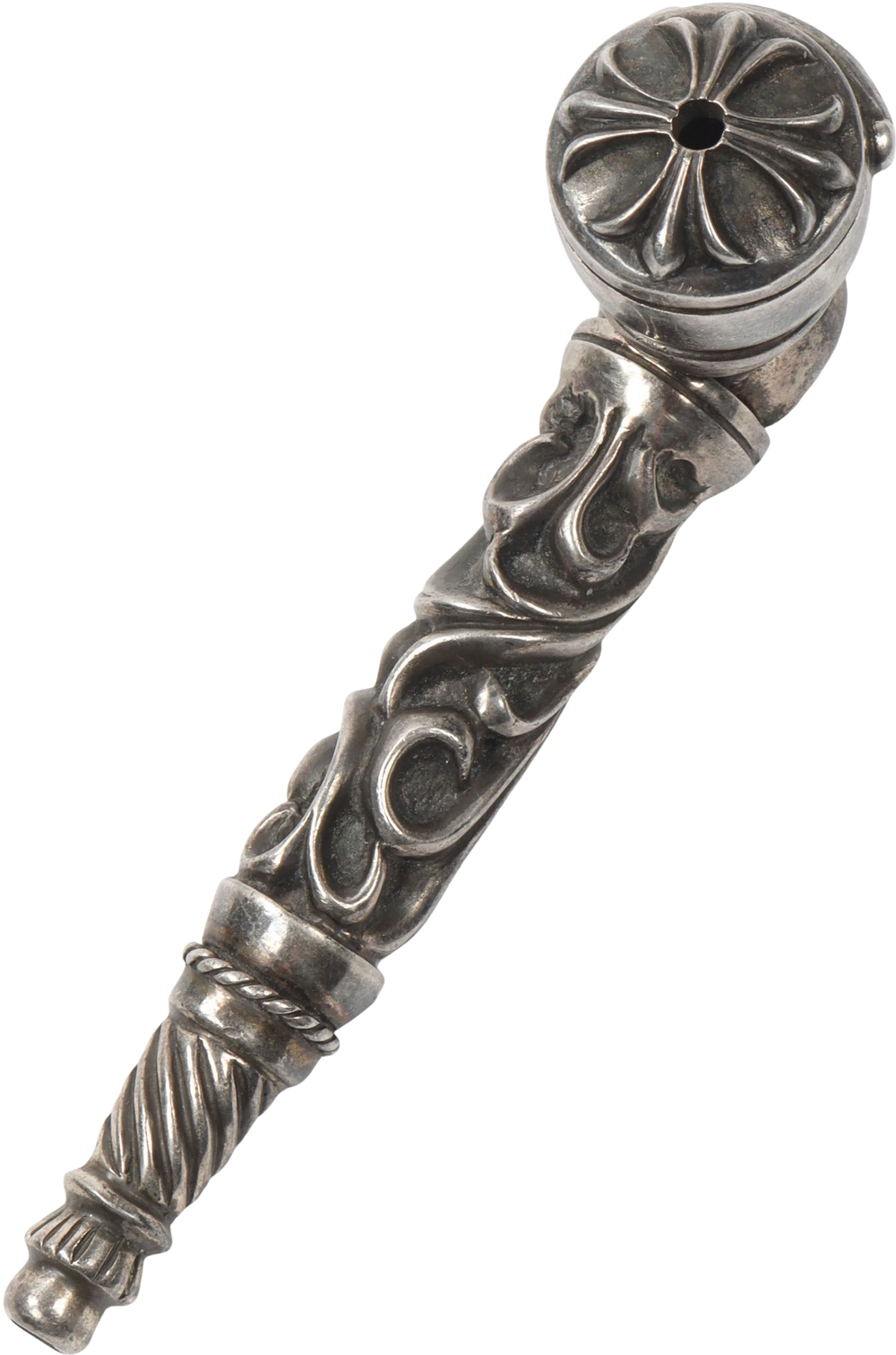 Chrome Hearts 'Floral Scroll' Silver Pipe