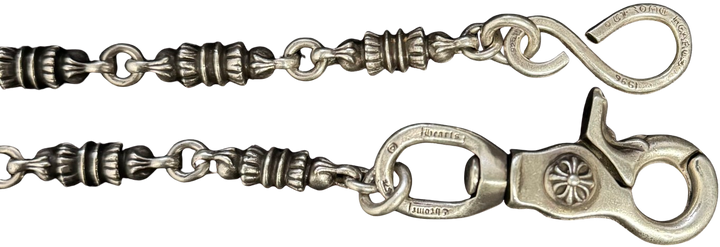 Chrome Hearts 'Barrel Link' 24in Silver Wallet Chain