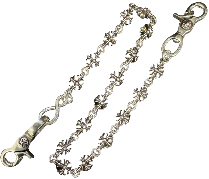 Chrome Hearts 'Plus Cross Motif' 23in Silver Wallet Chain