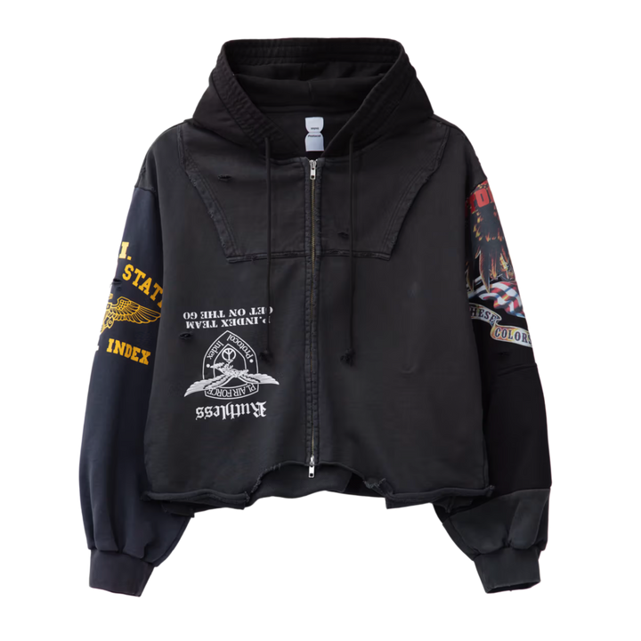 Protocol Index 'Upside Down' Black Zip-Up