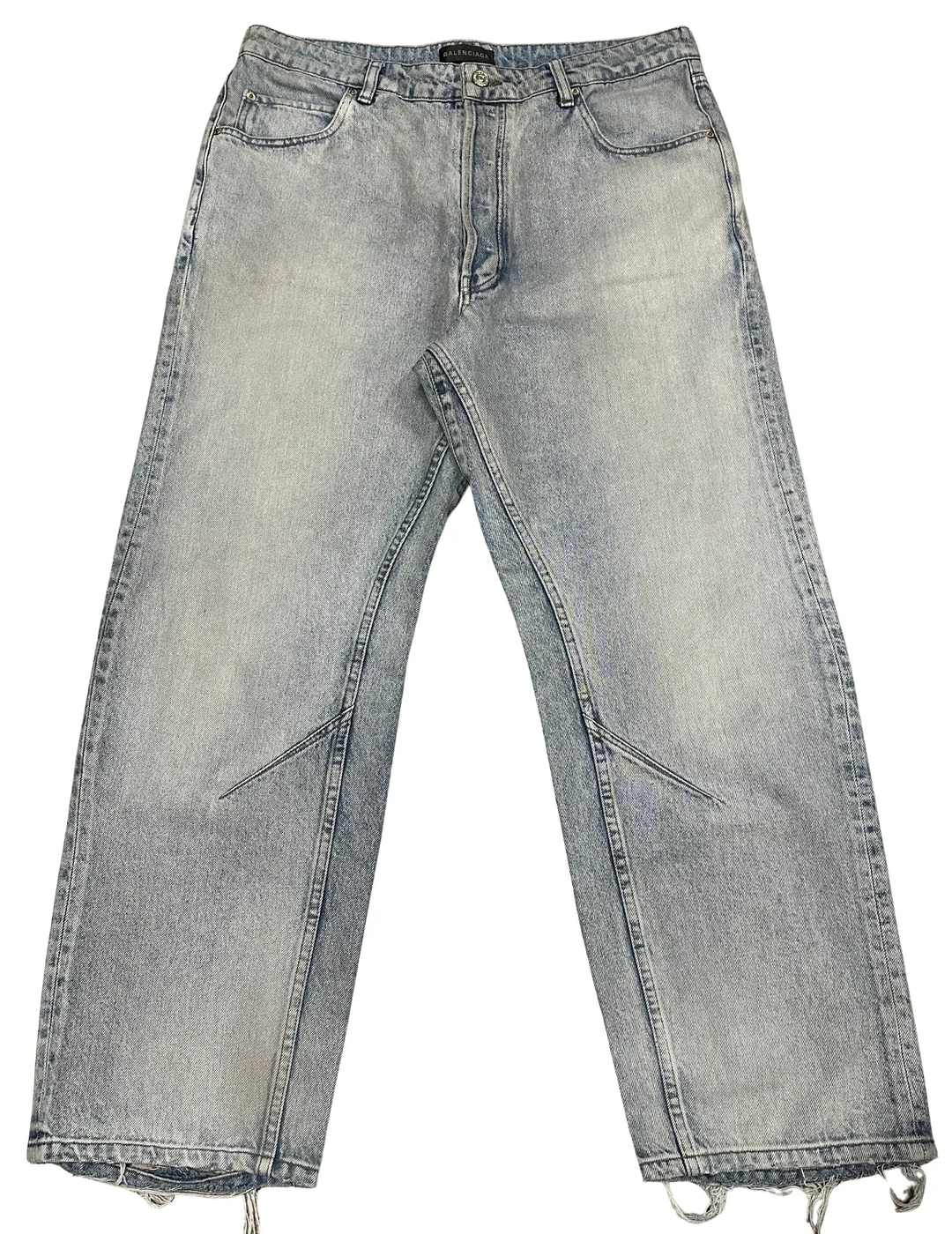 Balenciaga Straight Leg Light Washed Jeans